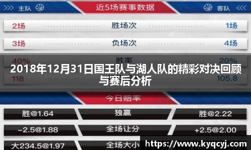 2018年12月31日国王队与湖人队的精彩对决回顾与赛后分析